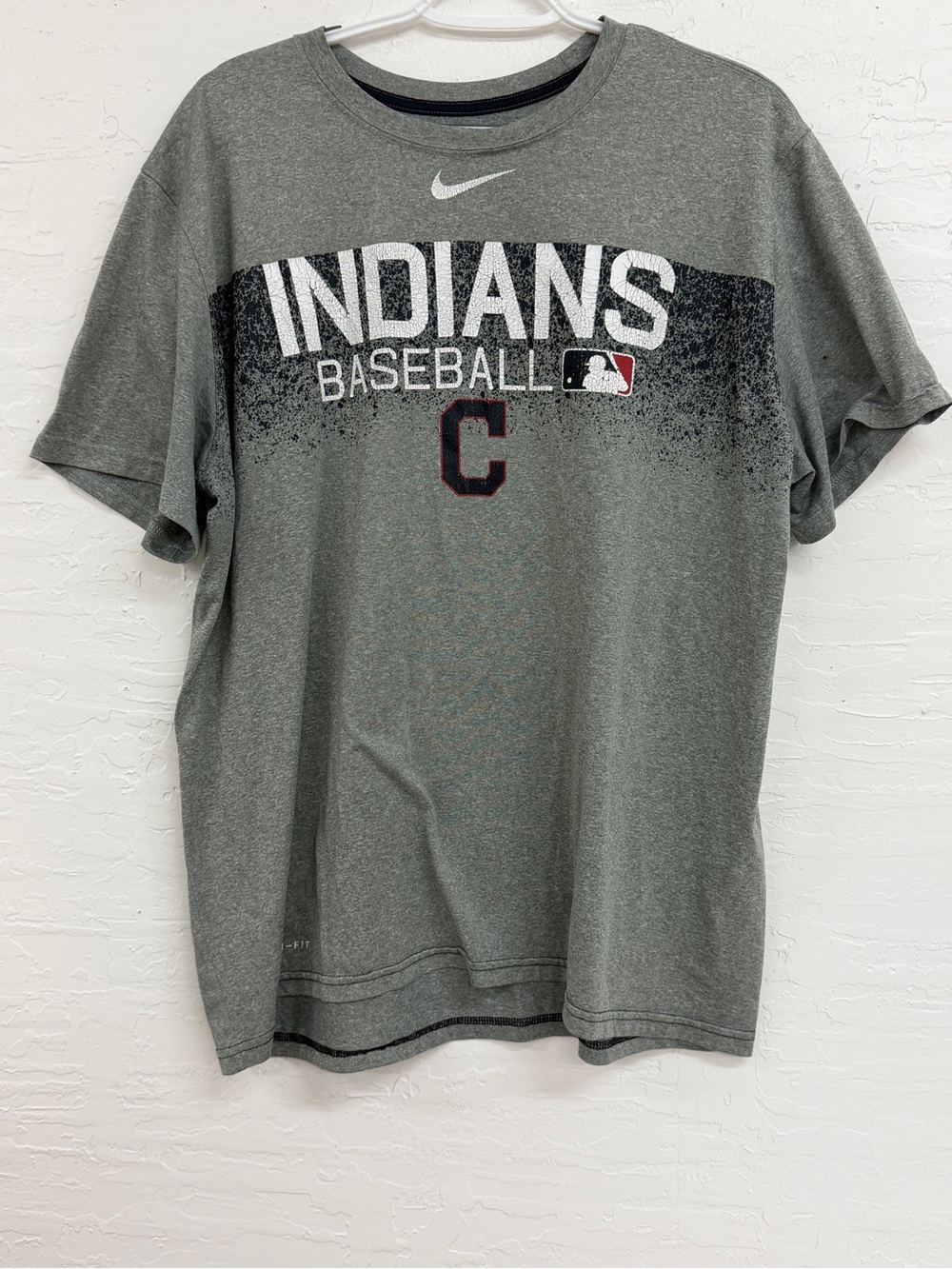 Nike Green-Gray Cleveland Indians Baseball Short Sleeve Tee